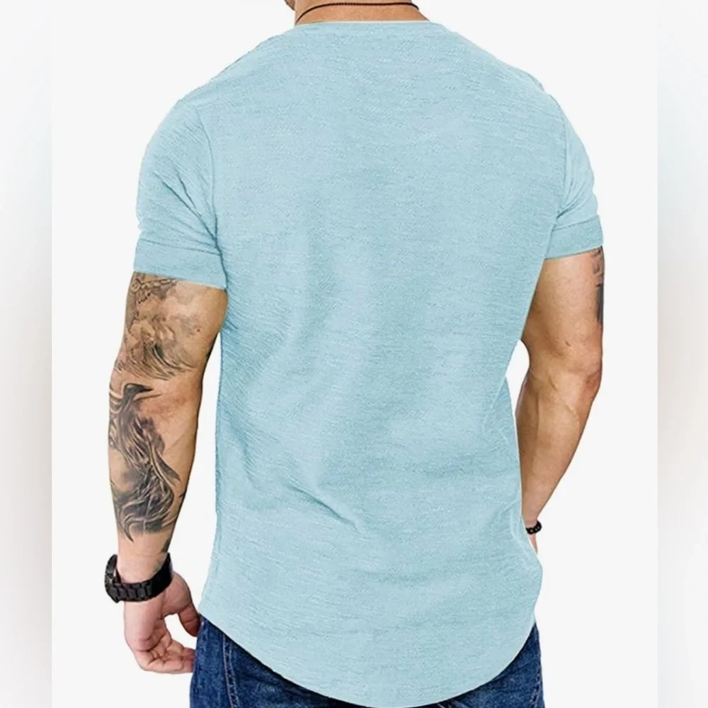 Fashion Mens T Shirt Muscle Gym Workout Athletic Shirt Cotton Tee Shirt Top NWOT